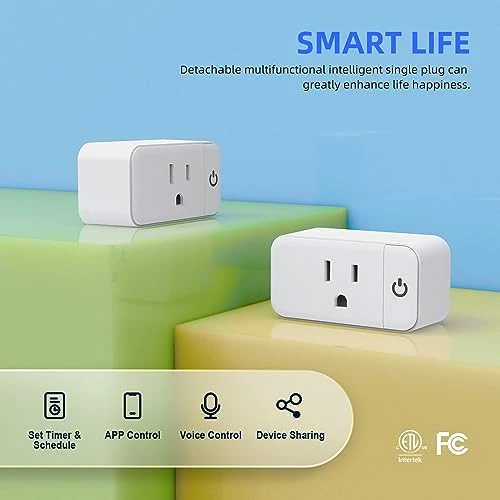 Smart Plug, 15A WiFi Outlet with Timer & Group Control — Smart Plug, junlit