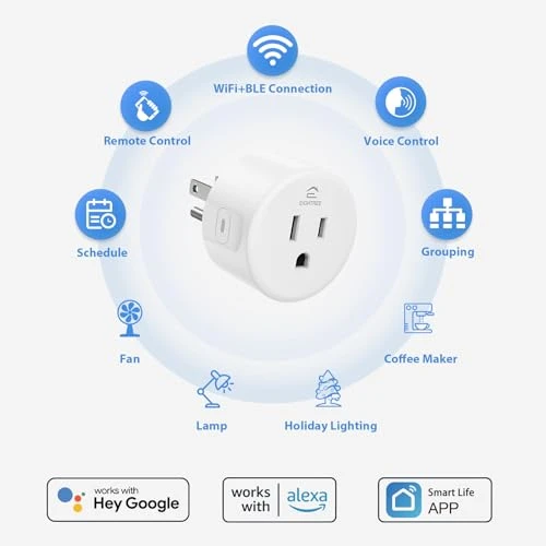 Smart Plug 5GHz & 2.4GHz, 15A WiFi Smart Outlet with Remote Control, Timer, Schedule — Smart Plug, EIGHTREE