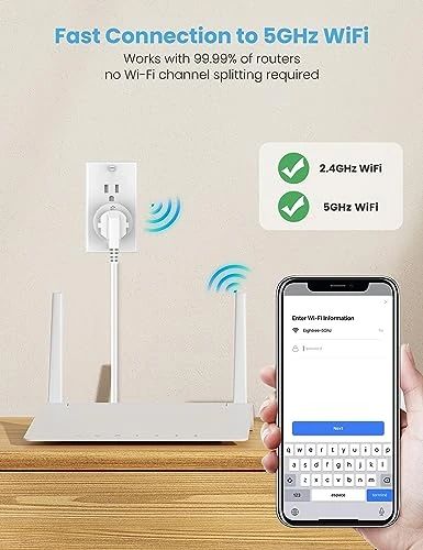 Smart Plug 5GHz & 2.4GHz, 15A WiFi Smart Outlet with Remote Control, Timer, Schedule — Smart Plug, EIGHTREE
