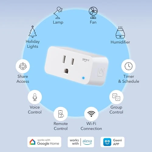 Smart Plug Mini 15A WiFi Outlet 2-Pack — Smart Plug, Geeni