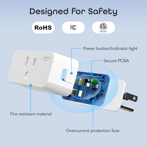 Smart Plug Mini 15A WiFi Outlet 2-Pack — Smart Plug, Geeni