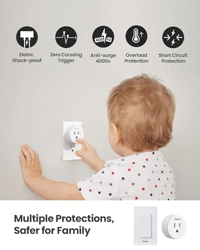 Smart Plug Switch, WiFi Outlet with Alexa and Google Home Compatibility (2 Pack) — Smart Plug, Zoiinet