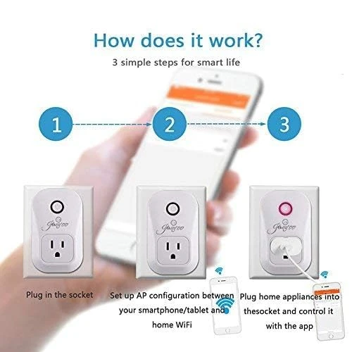 Smart Plug, WiFi Outlet Socket Remote Control with Timer Function — Smart Plug, Jinvoo