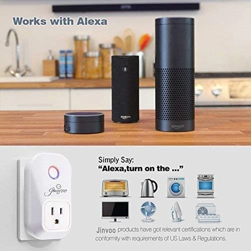 Smart Plug, WiFi Outlet Socket Remote Control with Timer Function — Smart Plug, Jinvoo