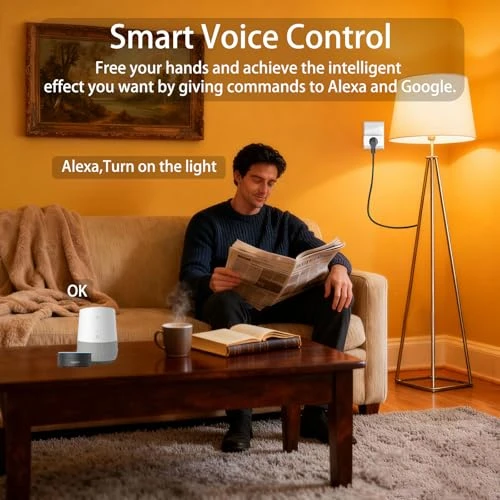 Smart Plug with Energy Monitoring, 15A 1800W 2.4Ghz Wi-Fi Outlet 4-Pack — Smart Plug, AiSeek