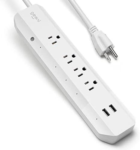 Smart Surge Protector Power Strip with 6 Wi-Fi Controlled Outlets, Real-Time Energy Monitoring, 3ft Extension Cord, App... — Smart Plug, Geeni