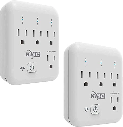 Smart Tap 2-Pack, 4-Outlet Smart Plug WiFi Outlet Wall Tap — Smart Plug, KMC