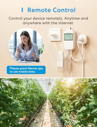 Smart Temperature Controller with Wi-Fi Thermostat and Outlet — Smart Thermostat, meross