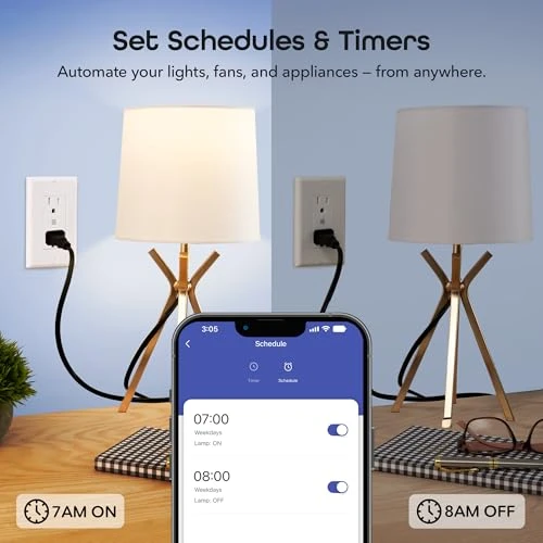 Smart WiFi in-Wall Outlet, 4 Pack — Smart Plug, Geeni