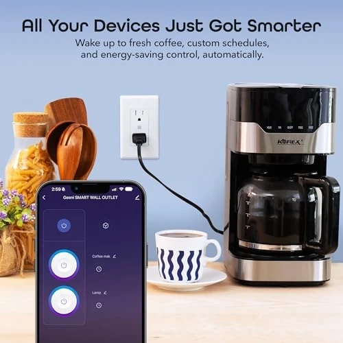 Smart WiFi in-Wall Outlet, 4 Pack — Smart Plug, Geeni