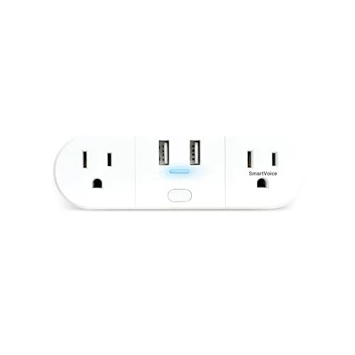 SmartVoice 4-in-1 Dual Wall Plug — Smart Plug, Emerson