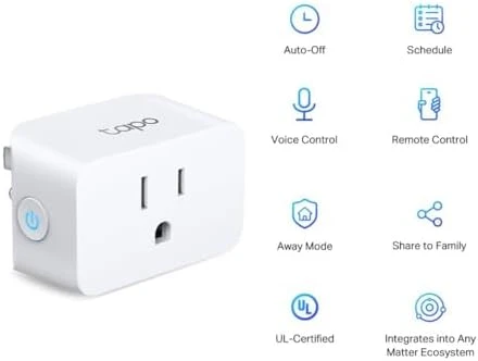 Tapo Smart Wi-Fi Plug Mini with Matter - White 3 Pack — Smart Plug, TP-Link