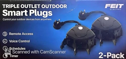 Triple Outlet Outdoor Smart Plugs, 2-Pack — Smart Plug, Feit Electric