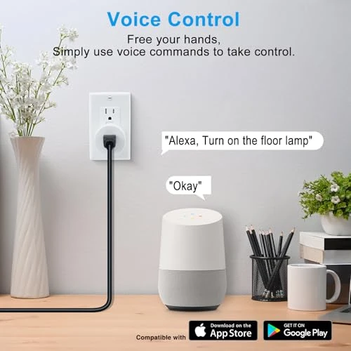 WiFi Smart Outlet Plug with Remote, Wall Switch, Compatible with Alexa and Google — Smart Plug, GREENCYCLE