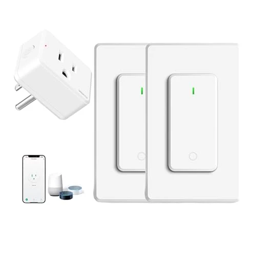 WiFi Smart Outlet Plug with Remote, Wall Switch, Compatible with Alexa and Google — Smart Plug, GREENCYCLE