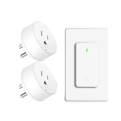 WiFi Smart Outlet Plug with Remote, Wall Switch, Compatible with Alexa and Google — Smart Plug, GREENCYCLE