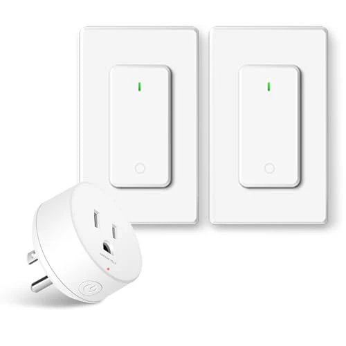 WiFi Smart Outlet Plug with Remote, Wall Switch, Compatible with Alexa and Google — Smart Plug, GREENCYCLE
