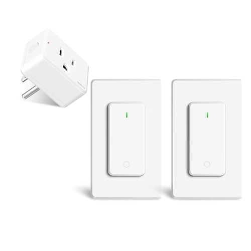 WiFi Smart Outlet Plug with Remote, Wall Switch, Compatible with Alexa and Google — Smart Plug, GREENCYCLE