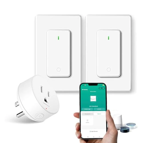 WiFi Smart Outlet Plug with Remote, Wall Switch, Compatible with Alexa and Google — Smart Plug, GREENCYCLE
