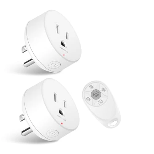 WiFi Smart Outlet Plug with Remote, Wall Switch, Compatible with Alexa and Google — Smart Plug, GREENCYCLE