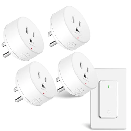WiFi Smart Outlet Plug with Remote, Wall Switch, Compatible with Alexa and Google — Smart Plug, GREENCYCLE