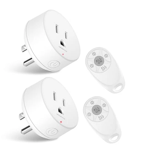 WiFi Smart Outlet Plug with Remote, Wall Switch, Compatible with Alexa and Google — Smart Plug, GREENCYCLE