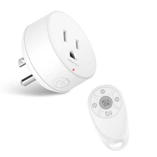 WiFi Smart Outlet Plug with Remote, Wall Switch, Compatible with Alexa and Google — Smart Plug, GREENCYCLE