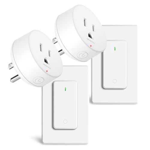 WiFi Smart Outlet Plug with Remote, Wall Switch, Compatible with Alexa and Google — Smart Plug, GREENCYCLE