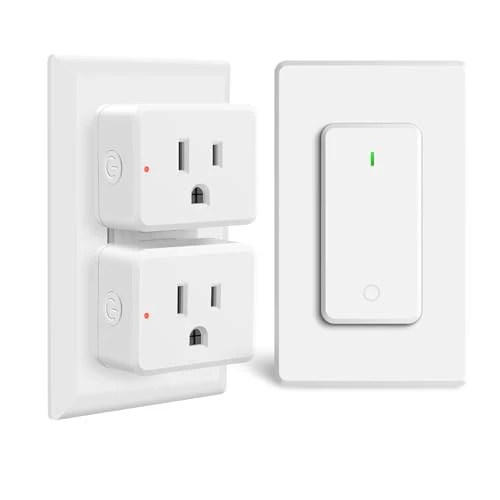 WiFi Smart Outlet Plug with Remote, Wall Switch, Compatible with Alexa and Google — Smart Plug, GREENCYCLE