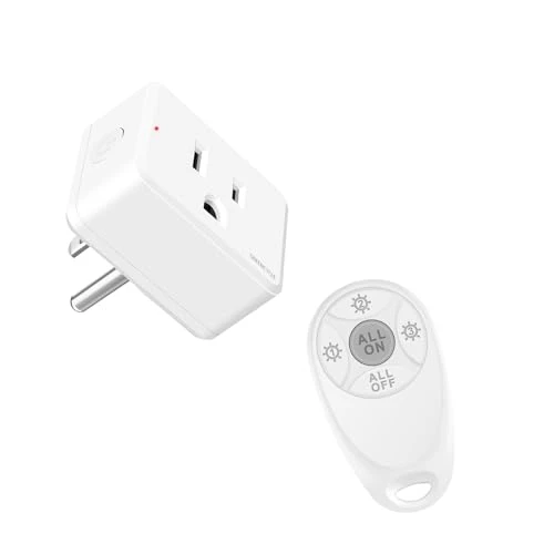 WiFi Smart Outlet Plug with Remote, Wall Switch, Compatible with Alexa and Google — Smart Plug, GREENCYCLE