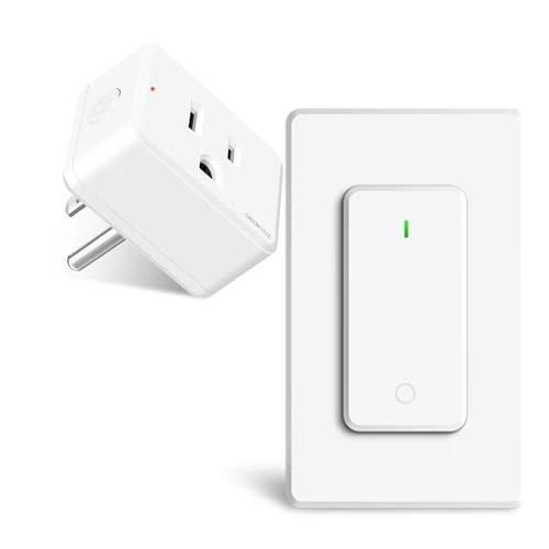 WiFi Smart Outlet Plug with Remote, Wall Switch, Compatible with Alexa and Google — Smart Plug, GREENCYCLE
