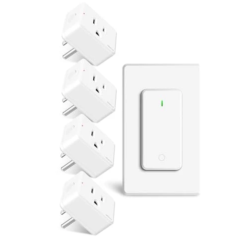 WiFi Smart Outlet Plug with Remote, Wall Switch, Compatible with Alexa and Google — Smart Plug, GREENCYCLE