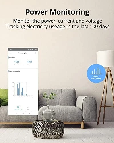 WiFi Smart Plug with Energy Monitoring — Smart Plug, Sonoff