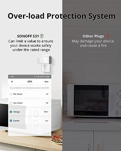 WiFi Smart Plug with Energy Monitoring — Smart Plug, Sonoff