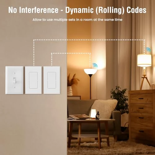 Wireless Wall Switch Remote Control Outlet Kit — Smart Plug, SURAIELEC