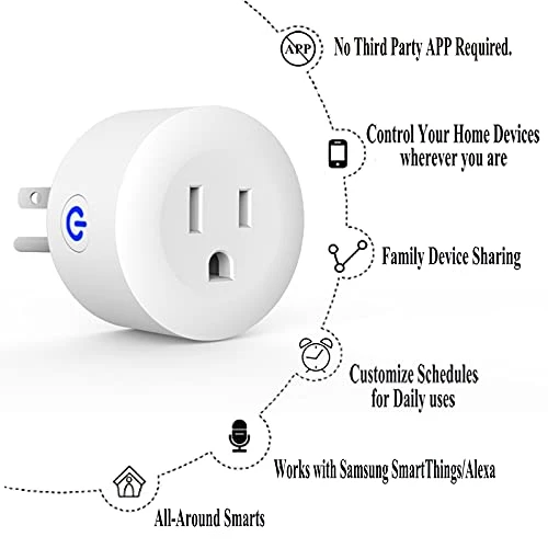 ZigBee Mini Smart Outlet, Works with Alexa and Google Home, Range Extender, 2 Pack — Smart Plug, CMARS