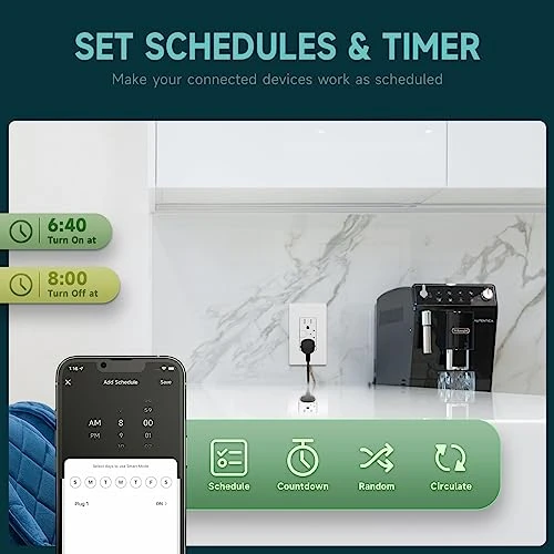 2 Pack Smart Wall Outlet — Smart Plug, TOPELER