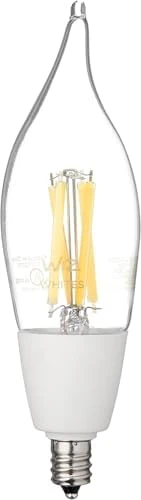 Clear 40W Tunable White Filament LED Smart Candle-Shaped Bulb — Smart Light Bulb, WiZ Connected