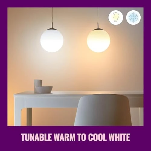Clear 40W Tunable White Filament LED Smart Candle-Shaped Bulb — Smart Light Bulb, WiZ Connected