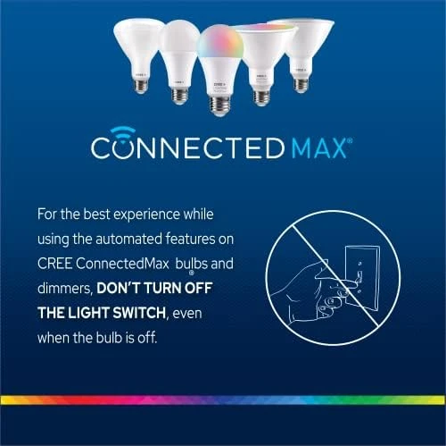 Connected Max Smart LED Bulb PAR38 Outdoor Flood Tunable White + Color Changing — Smart Light Bulb, Cree Lighting