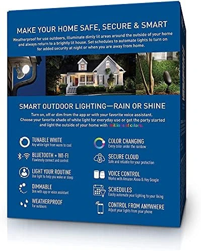 Connected Max Smart LED Bulb PAR38 Outdoor Flood Tunable White + Color Changing — Smart Light Bulb, Cree Lighting