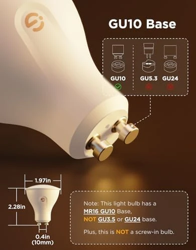 GU10 Smart Bulb, Matter RGBWW Light Bulb — Smart Light Bulb, Govee