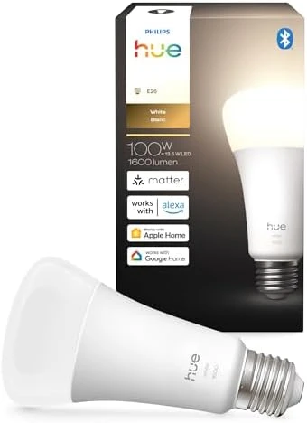 Hue Smart LED A21 Bulb 1-Pack, Warm White Light 2700K, E26 Base, 13.5W, 1600 Lumens, Dimmable LED Bulbs — Smart Light Bulb, Philips