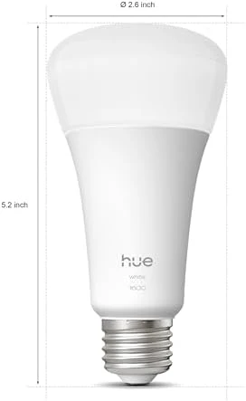 Hue Smart LED A21 Bulb 1-Pack, Warm White Light 2700K, E26 Base, 13.5W, 1600 Lumens, Dimmable LED Bulbs — Smart Light Bulb, Philips