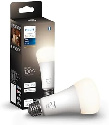 Hue Smart LED A21 Bulb 1-Pack, Warm White Light 2700K, E26 Base, 13.5W, 1600 Lumens, Dimmable LED Bulbs — Smart Light Bulb, Philips