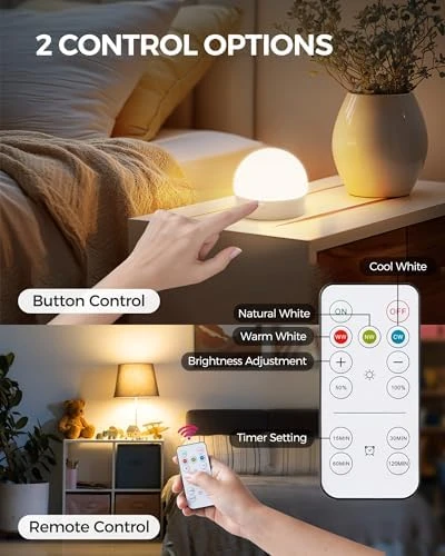 Rechargeable Light Bulbs with Remote Control — Smart Light Bulb, GOEBLESON