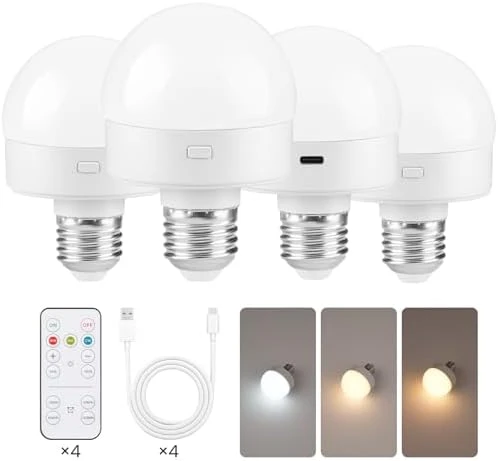 Rechargeable Light Bulbs with Remote Control — Smart Light Bulb, GOEBLESON