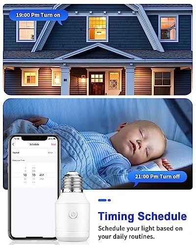 Remote Control Light Socket with WiFi — Smart Light Bulb, HAPYTHDA