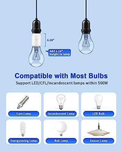 Remote Control Light Socket with WiFi — Smart Light Bulb, HAPYTHDA
