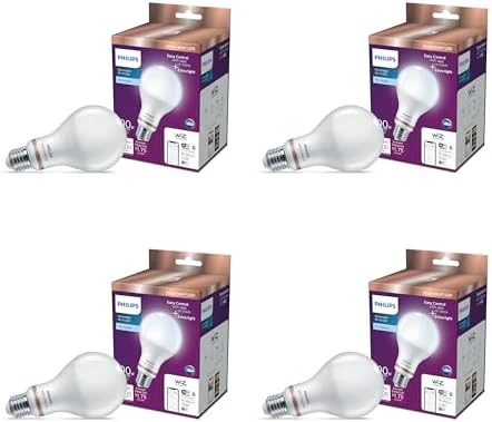 Smart 100W A21 Soft White LED Smart Bulb 4-Pack — Smart Light Bulb, Philips